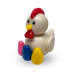 Marzipan chick with eggs figure